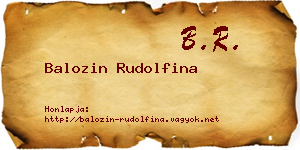 Balozin Rudolfina névjegykártya